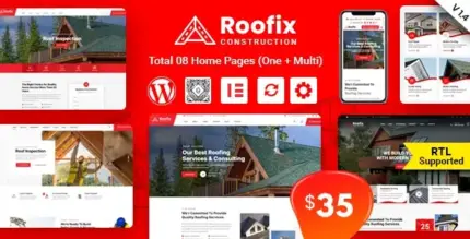 Roofix Roofing WordPress Theme - Theme Đa Năng Cho Dịch Vụ Lợp Mái